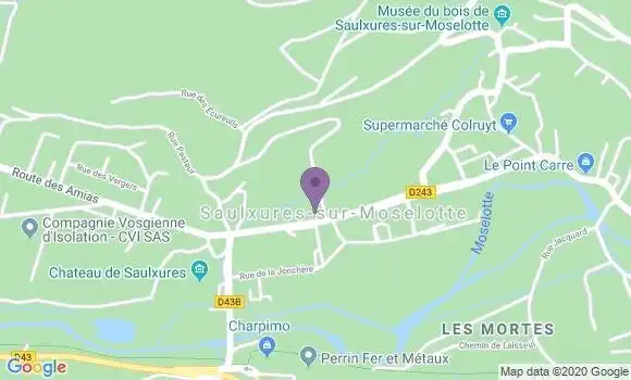 Localisation Crédit Agricole Agence de Saulxures sur Moselotte