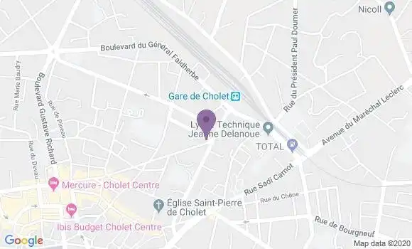 Localisation Crédit Agricole Agence de Cholet Gambetta