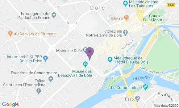 Localisation LCL Agence de Dole