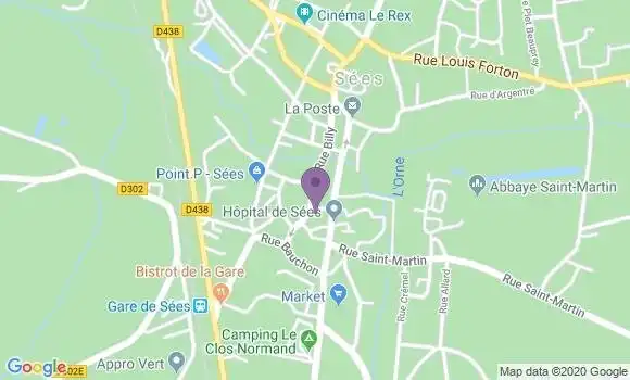 Localisation Crédit Agricole Agence de Sées