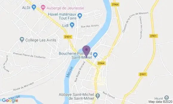 Localisation Crédit Agricole Agence de Saint Mihiel