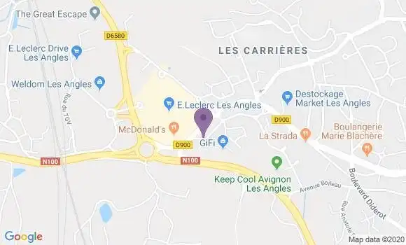 Localisation Crédit Agricole Agence de Grand Angles