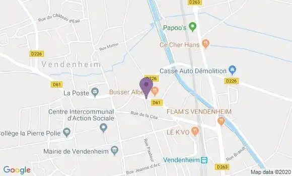 Localisation Crédit Agricole Agence de Vendenheim