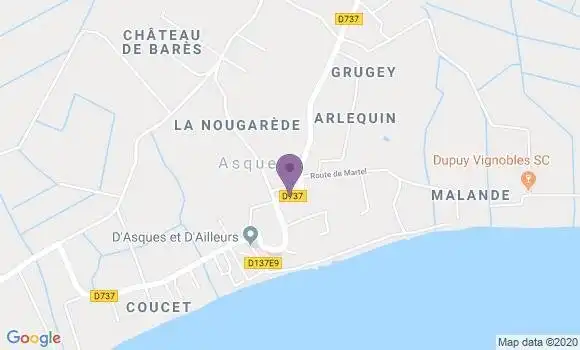 Localisation Crédit Agricole Agence de La Grave