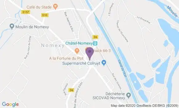 Localisation Crédit Agricole Agence de Nomexy