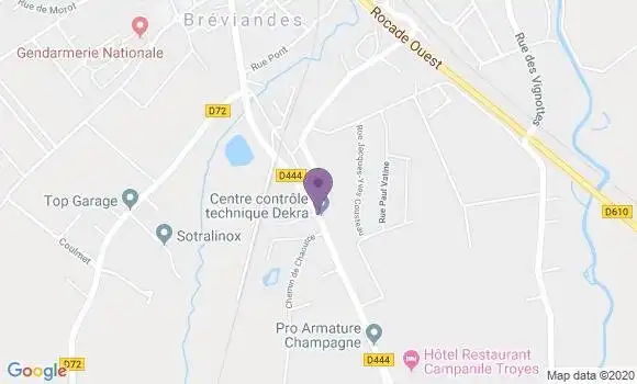 Localisation Crédit Agricole Agence de Bréviandes