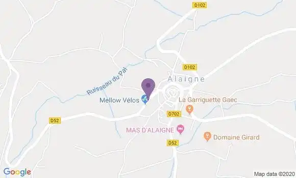 Localisation Crédit Agricole Agence de Belvèze du Razès