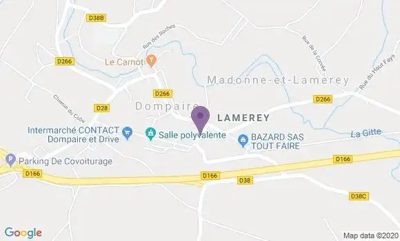 Localisation Crédit Agricole Agence de Dompaire