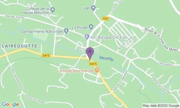Localisation Crédit Agricole Agence de Fraize