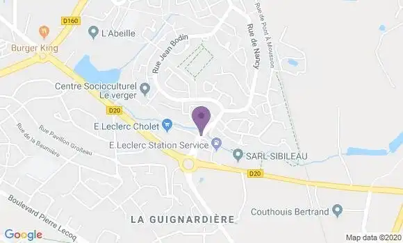 Localisation Crédit Agricole Agence de Cholet Leclerc