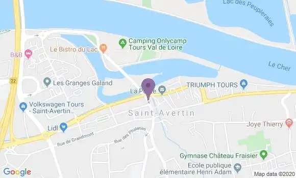 Localisation LCL Agence de Saint Avertin