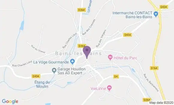 Localisation Crédit Agricole Agence de Bains les Bains