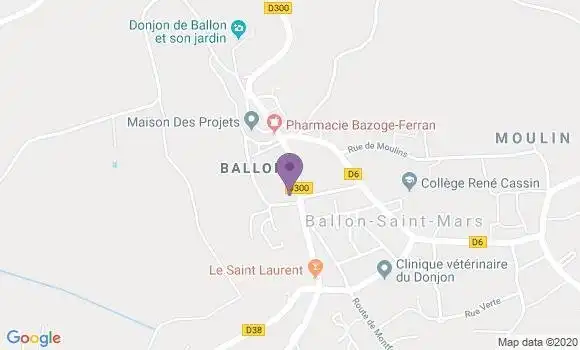 Localisation Crédit Agricole Agence de Ballon