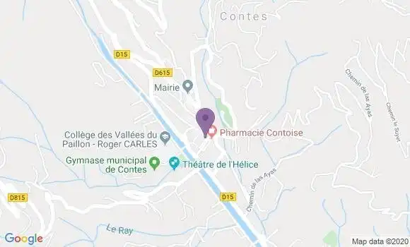 Localisation Crédit Agricole Agence de Contes