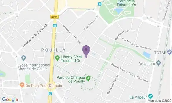 Localisation LCL Agence de Dijon Granville