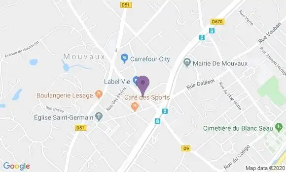 Localisation Crédit Agricole Agence de Mouvaux