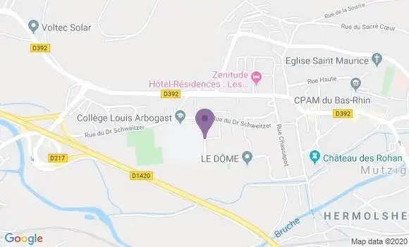 Localisation Crédit Agricole Agence de Mutzig