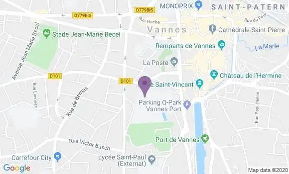 Localisation LCL Agence de Vannes