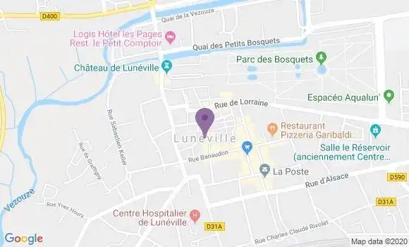 Localisation Crédit Agricole Agence de Lunéville 2ème Bcp