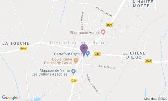 Localisation Crédit Agricole Agence de Pleudihen sur Rance