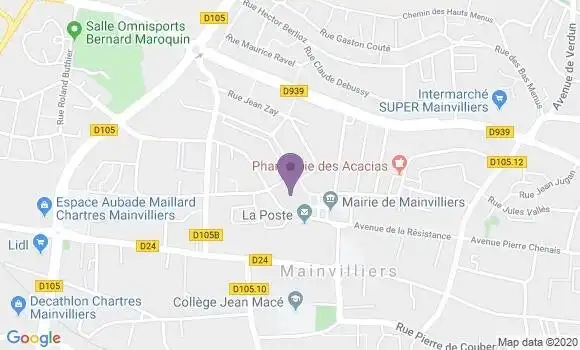 Localisation Crédit Agricole Agence de Mainvilliers