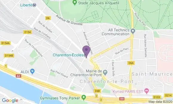Localisation Crédit Agricole Agence de Charenton le Pont