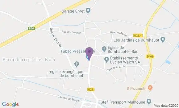 Localisation Crédit Agricole Agence de Burnhaupt le Bas