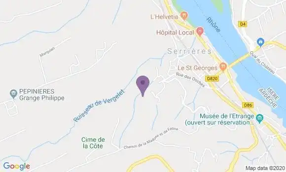 Localisation LCL Agence de Serrières