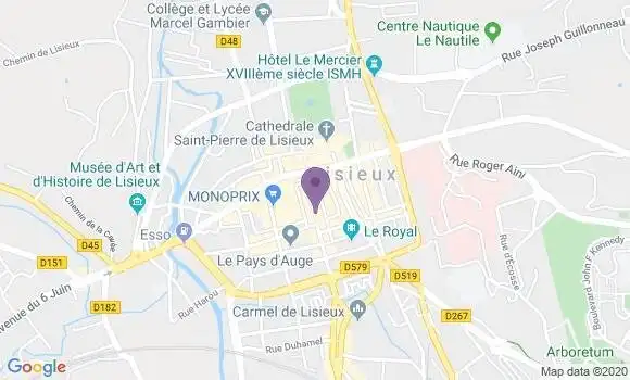 Localisation Société Générale Agence de Lisieux
