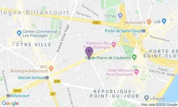 Localisation Crédit Agricole Agence de Boulogne Billancourt Edouard Vaillant