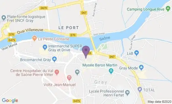 Localisation Crédit Agricole Agence de Gray