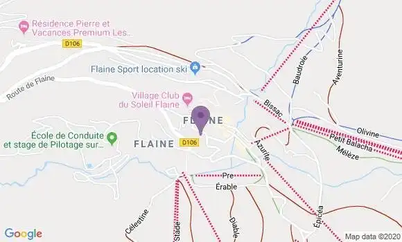 Localisation Crédit Agricole Agence de Flaine