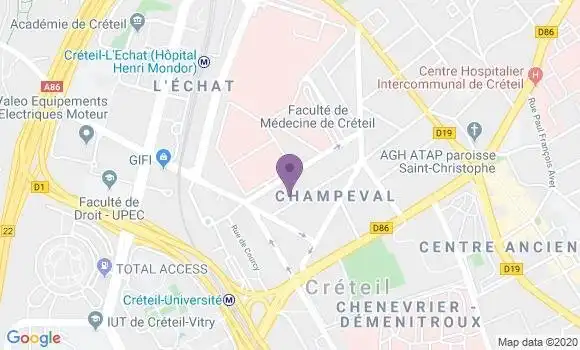 Localisation Crédit Agricole Agence de Champigny sur Marne