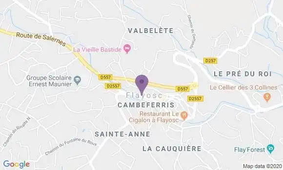 Localisation Crédit Agricole Agence de Flayosc