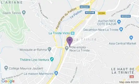 Localisation Crédit Agricole Agence de La Trinité