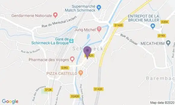 Localisation Crédit Agricole Agence de Schirmeck