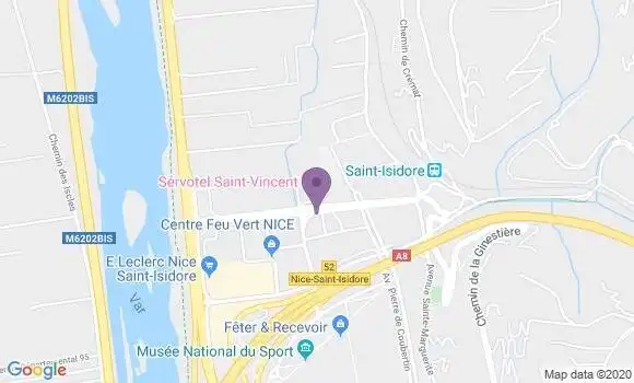 Localisation Crédit Agricole Agence de Nice Saint Isidore