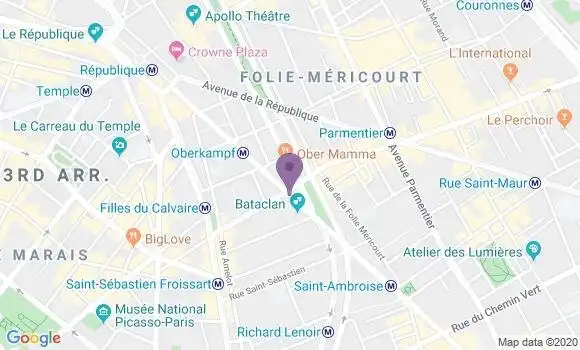 Localisation LCL Agence de Paris Oberkampf