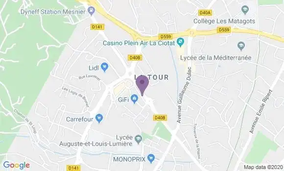 Localisation Crédit Agricole Agence de La Ciotat Park
