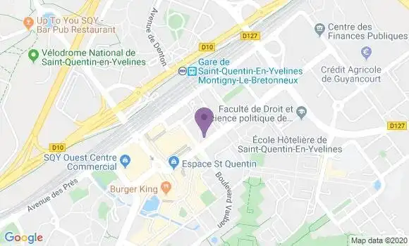 Localisation Crédit Agricole Agence de Montigny le Bretonneux