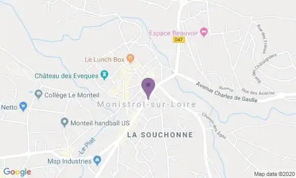Localisation Crédit Agricole Agence de Monistrol sur Loire Libération