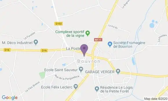 Localisation Crédit Agricole Agence de Bouvron