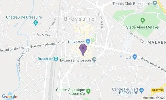 Localisation Crédit Agricole Agence de Bressuire Mai