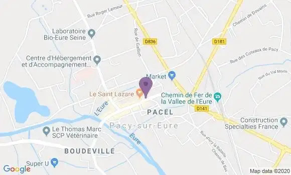 Localisation Crédit Agricole Agence de Pacy sur Eure