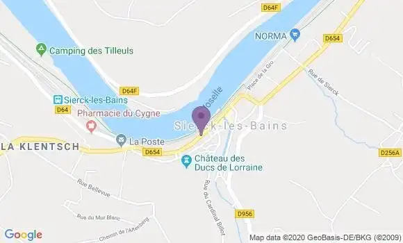 Localisation Crédit Agricole Agence de Sierck les Bains