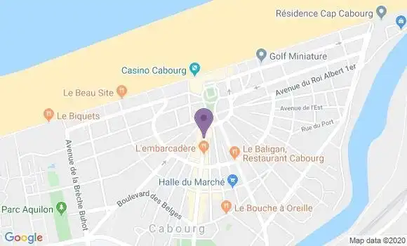 Localisation Crédit Agricole Agence de Cabourg