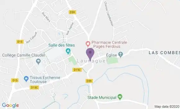 Localisation Crédit Agricole Agence de Launaguet