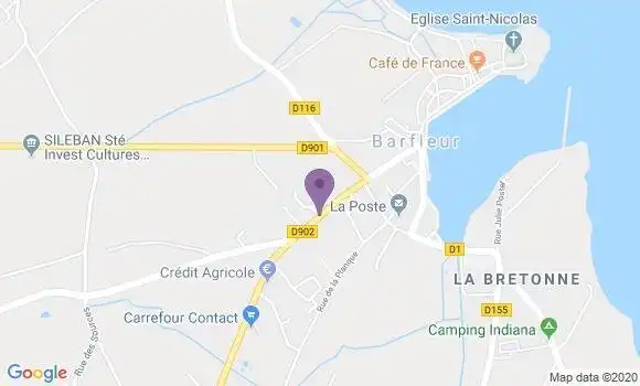 Localisation Crédit Agricole Agence de Barfleur