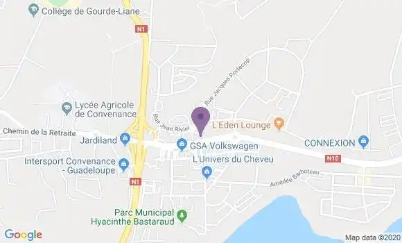Localisation Crédit Agricole Agence de Baie Mahault Moudong Petit Bourg