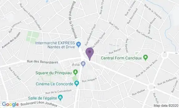 Localisation LCL Agence de Nantes Pasteur
